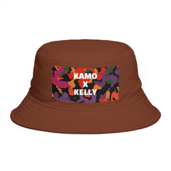 Kamo x Kelly Camo Patch Bucket Hat — Olive Green Streetwear Sun Hat