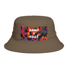 Kamo x Kelly Camo Patch Bucket Hat — Olive Green Streetwear Sun Hat