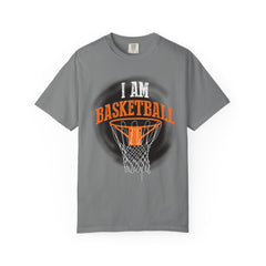 Basketball Hoop Graphic T-Shirt — "I Am Basketball" Sports Tee