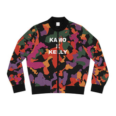 Kamo x Kelly Women’s Camo Bomber Jacket — Colorful All-Over Print
