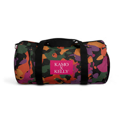 Camouflage Colorblock Duffel Bag — "KAMO x KELLY" Personalized Gym & Travel Bag