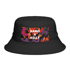 Kamo x Kelly Camo Patch Bucket Hat — Olive Green Streetwear Sun Hat